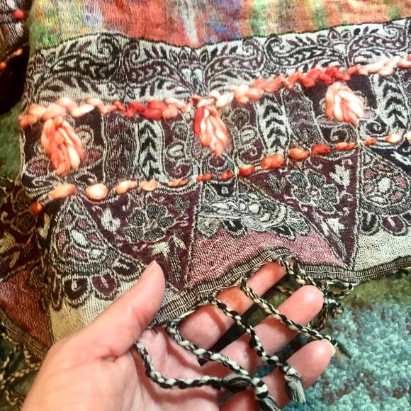 Gorgeous Free People Wrap Scarf multicolored one size - Picture 3 of 14